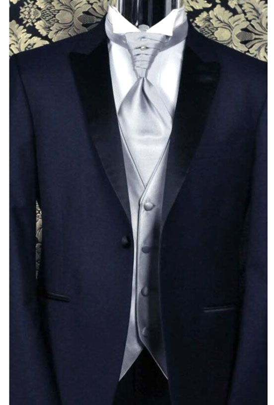 New Men's Solid poly Tuxedo Vest Waistcoat & Ascot Cravat Red Wedding formal 