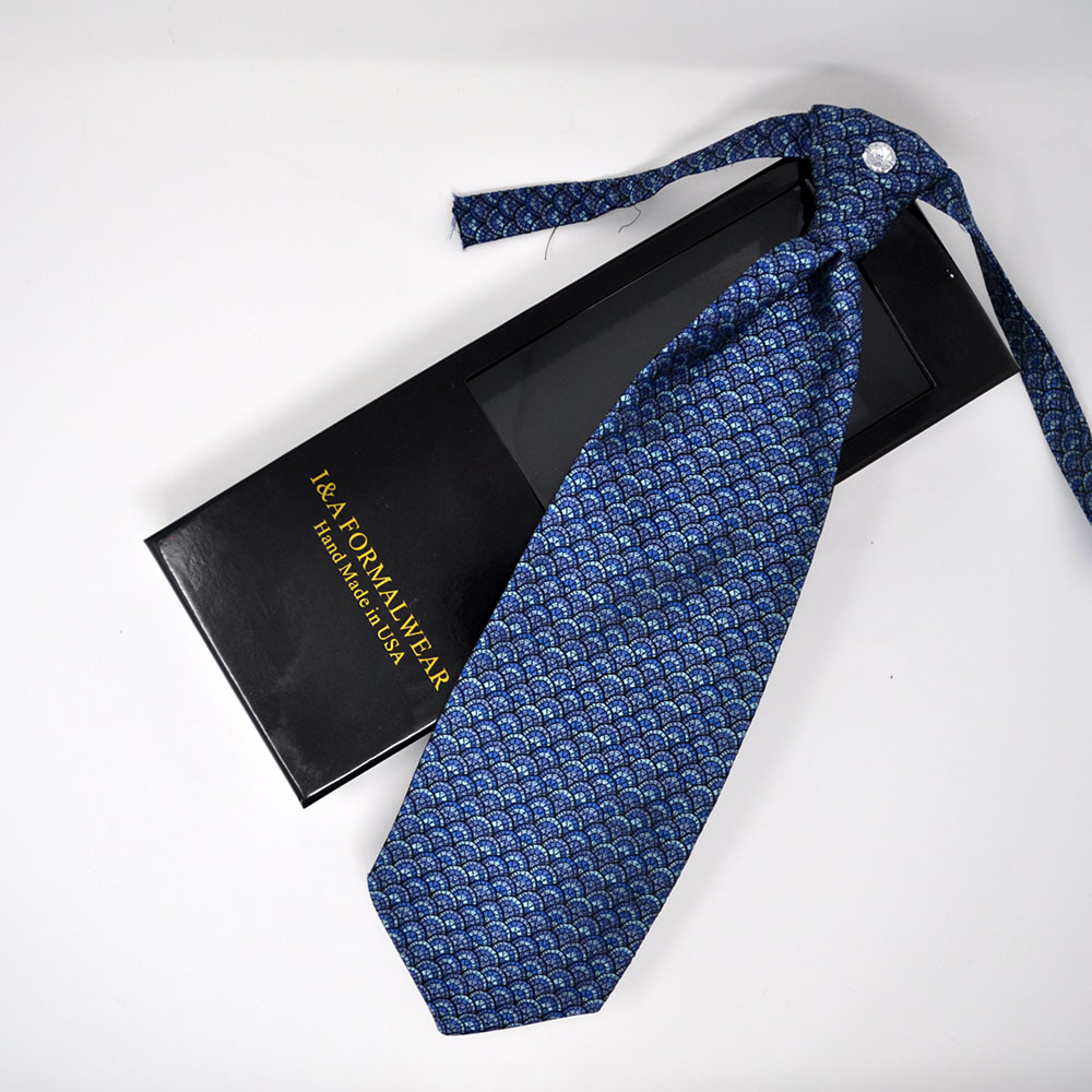 <GG> Black BOYS Polyester Scrunchie Ruche Wedding Tie-Cravat and Hankie Set 
