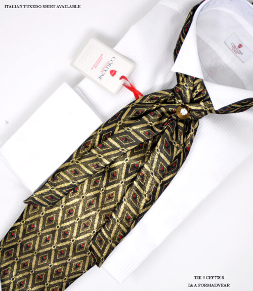 Gold formal event tie