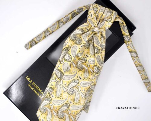 Formal Cravat Gold Paisley